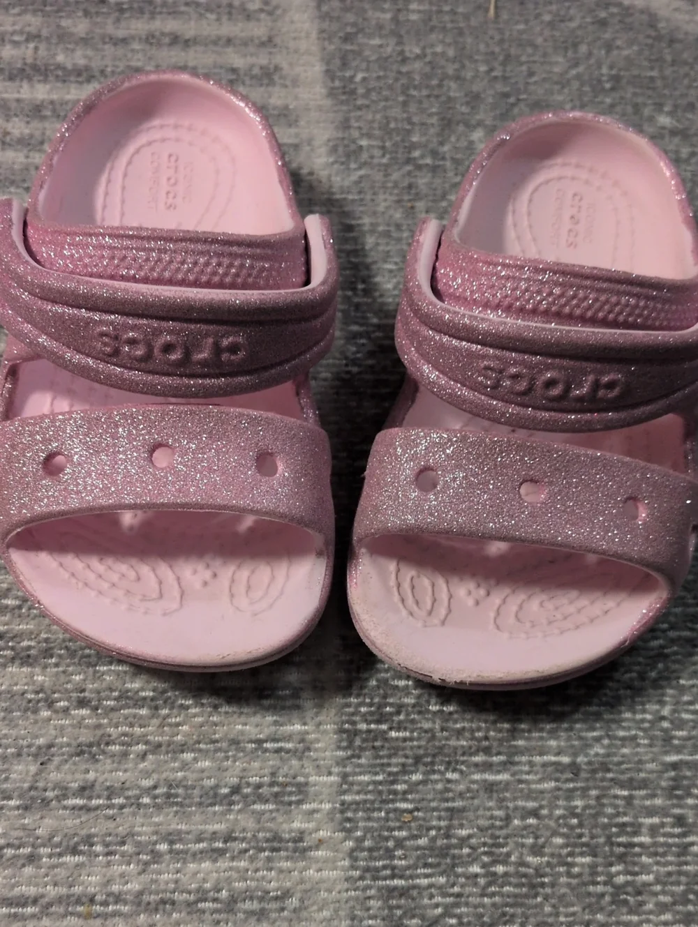 CROCS Kids' Sparkle Pink Sandals